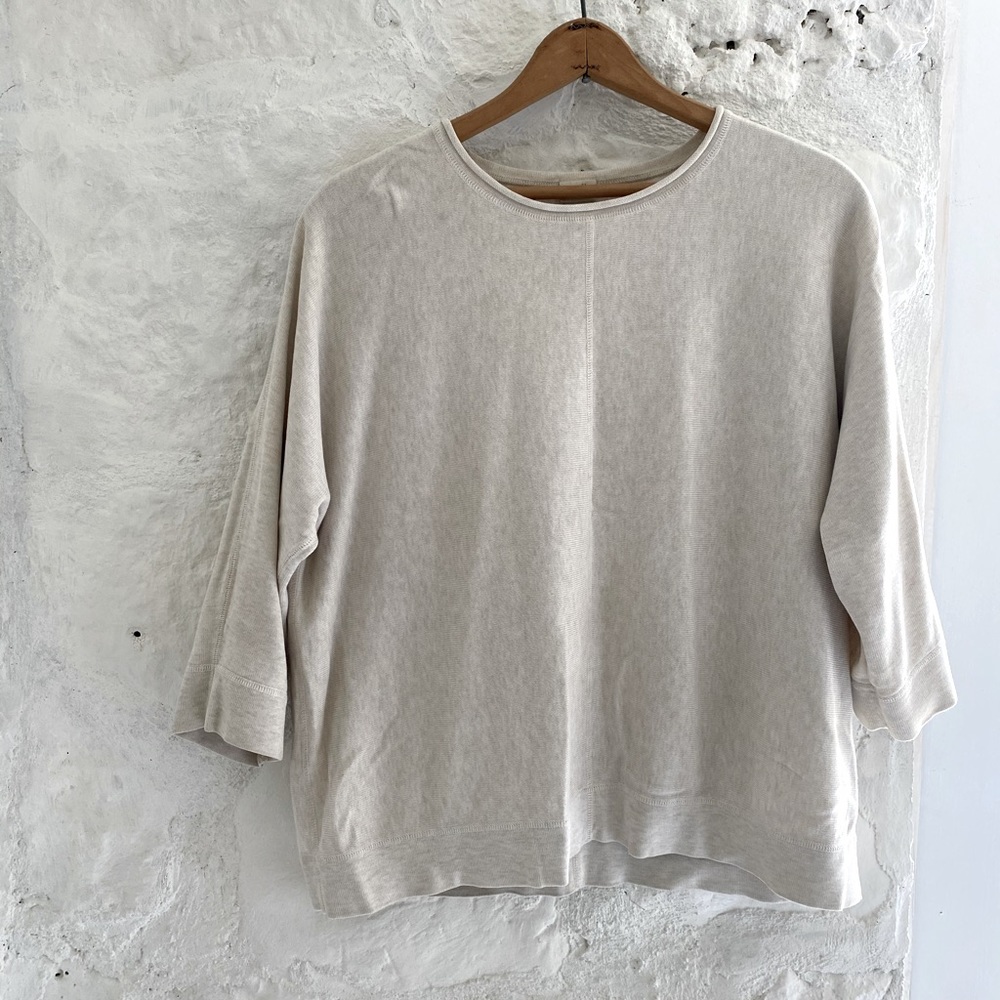 J Jill oatmeal melange cotton sweatshirt